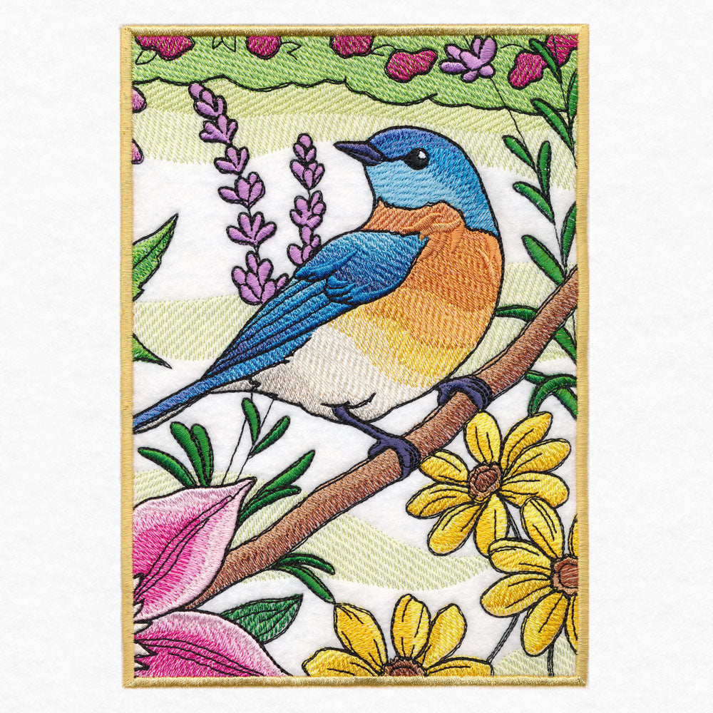 Summer Bluebirds Panel Scene