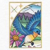 Summer Bluebirds Panel Scene