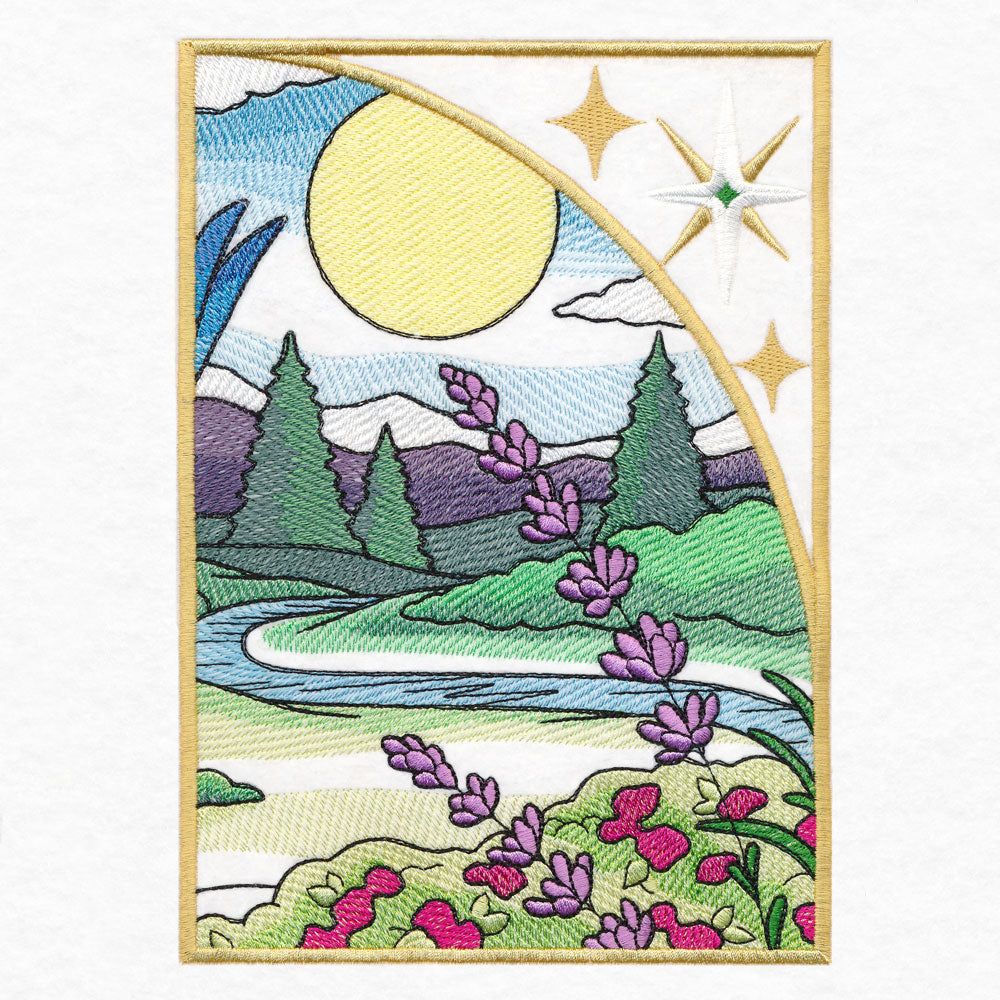 Summer Bluebirds Panel Scene