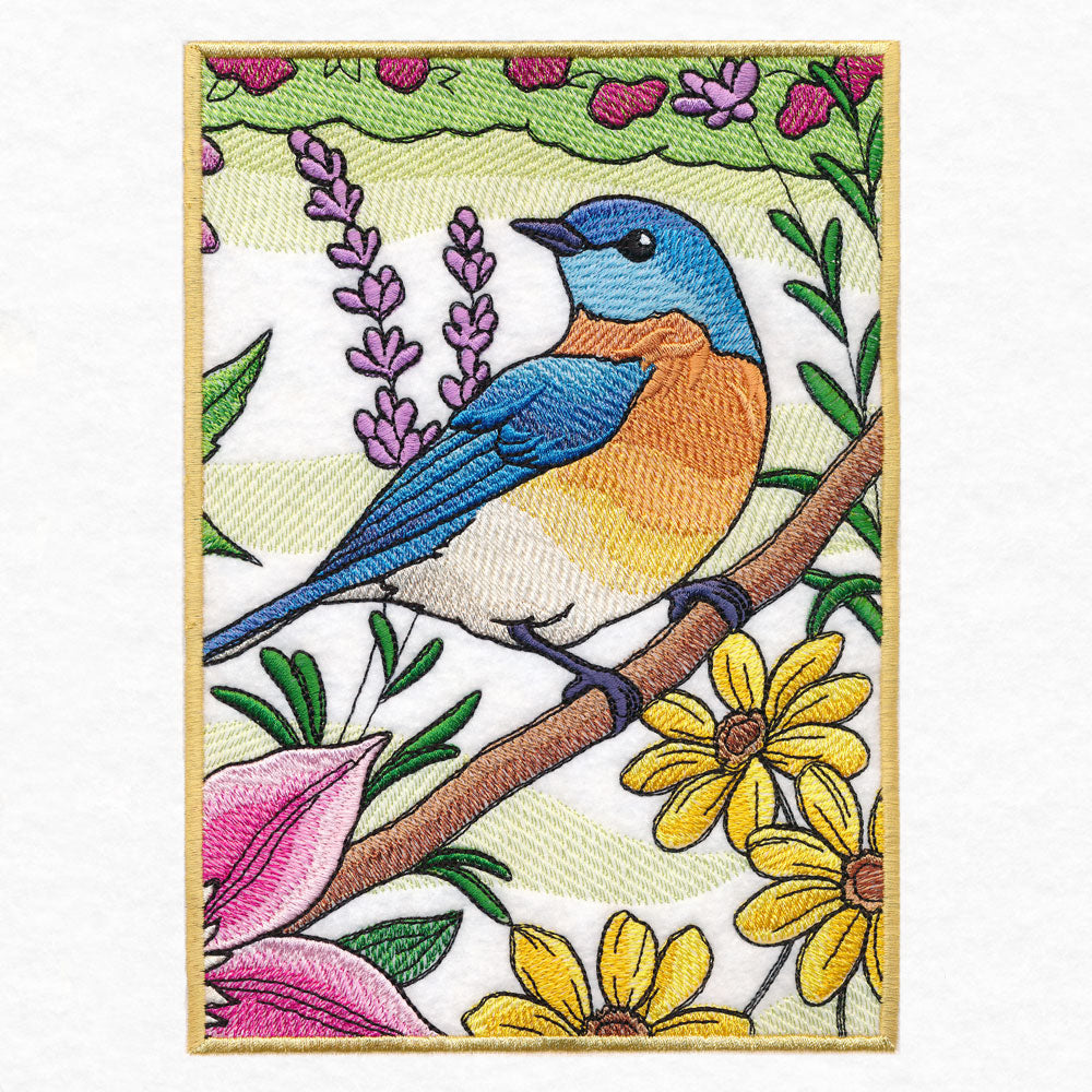 Summer Bluebirds Panel Scene