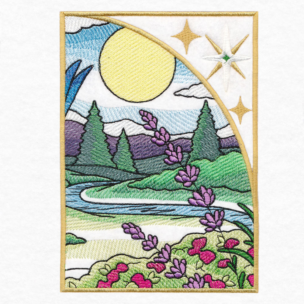 Summer Bluebirds Panel Scene