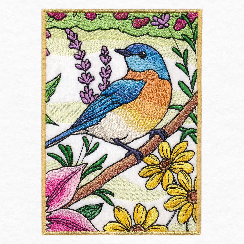 Summer Bluebirds Panel Scene