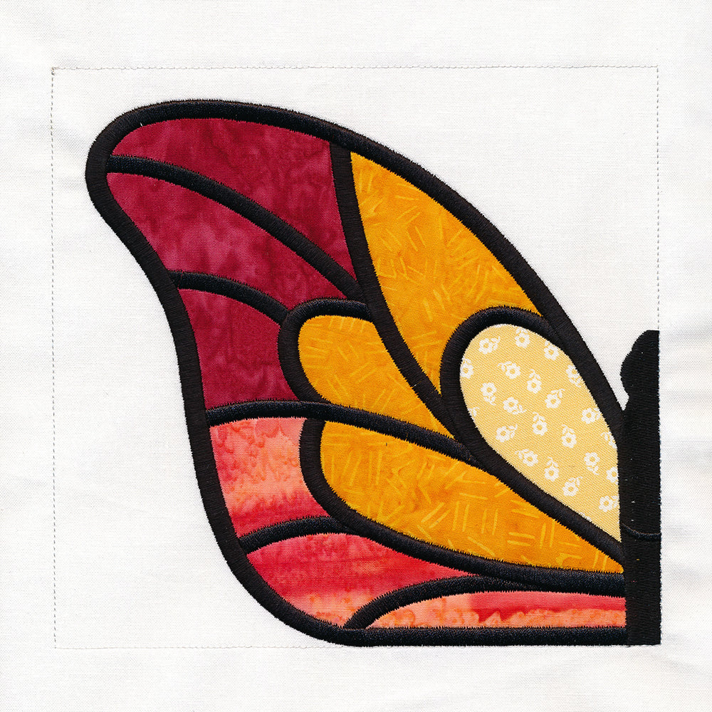 Rainbow Butterfly Pillow Set (Applique)