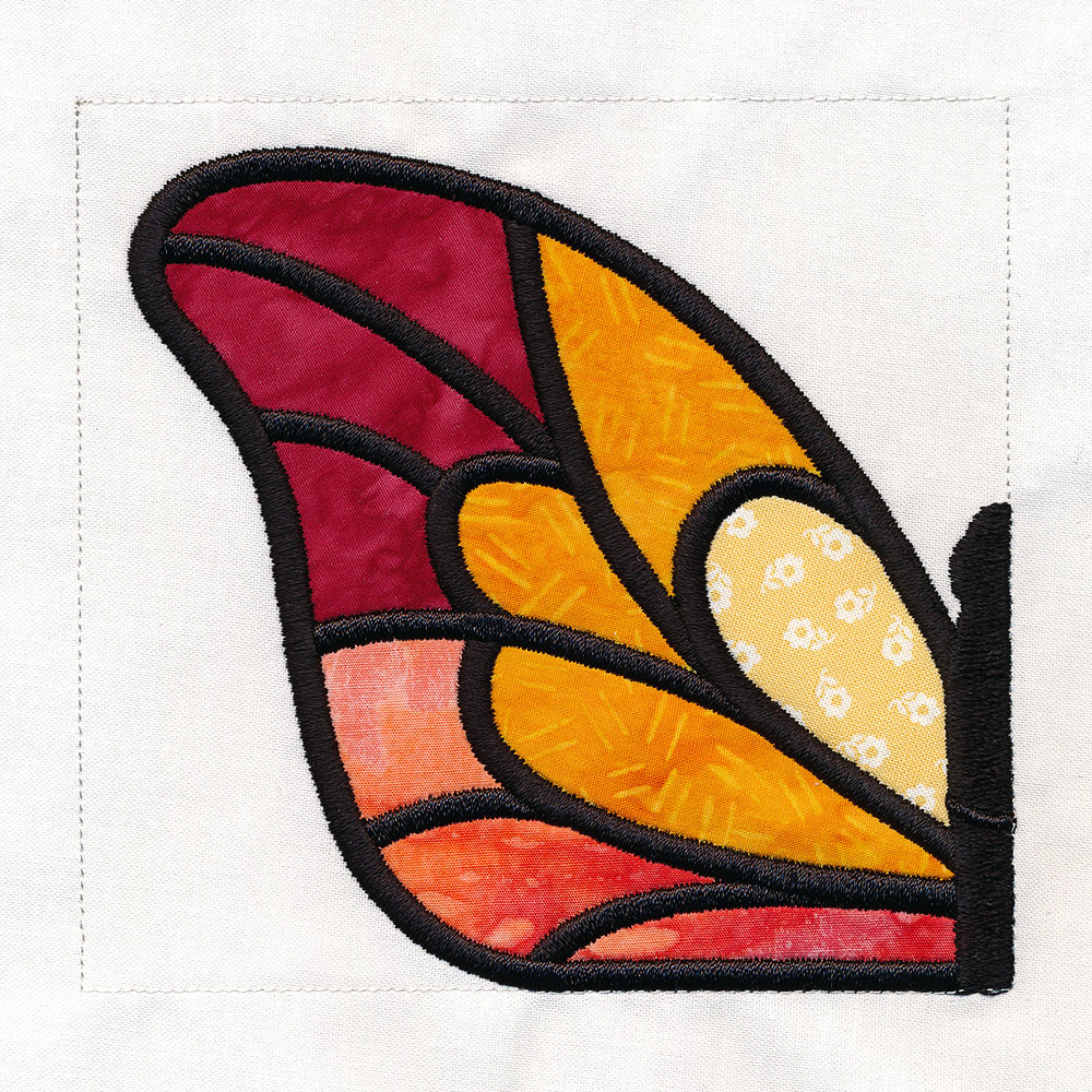 Rainbow Butterfly Pillow Set (Applique)