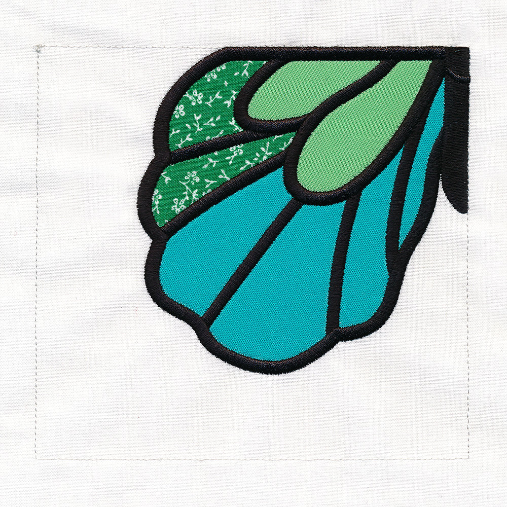 Rainbow Butterfly Pillow Set (Applique)