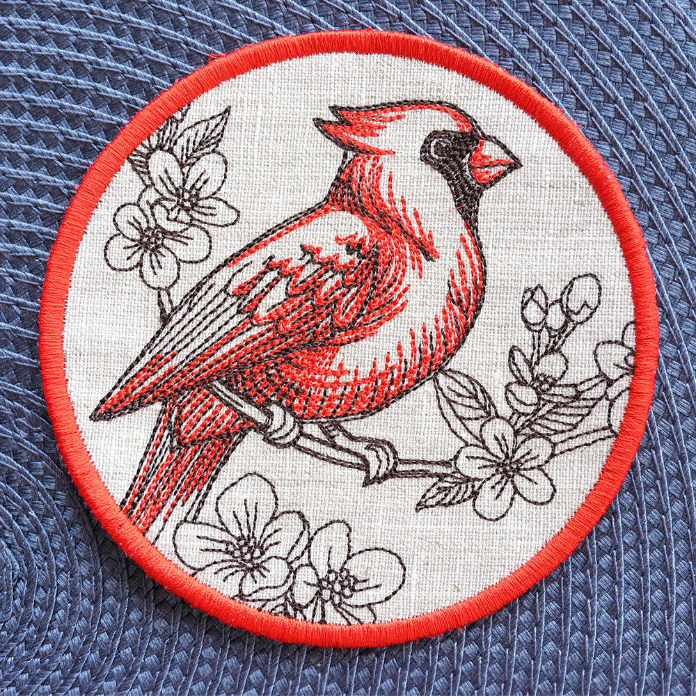 Garden of Inspiration Cardinal Coaster (In-the-Hoop)