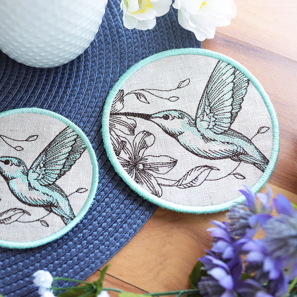Garden of Inspiration Hummingbird Coaster (In-the-Hoop)