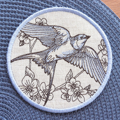 Garden of Inspiration Swallow Coaster (In-the-Hoop)