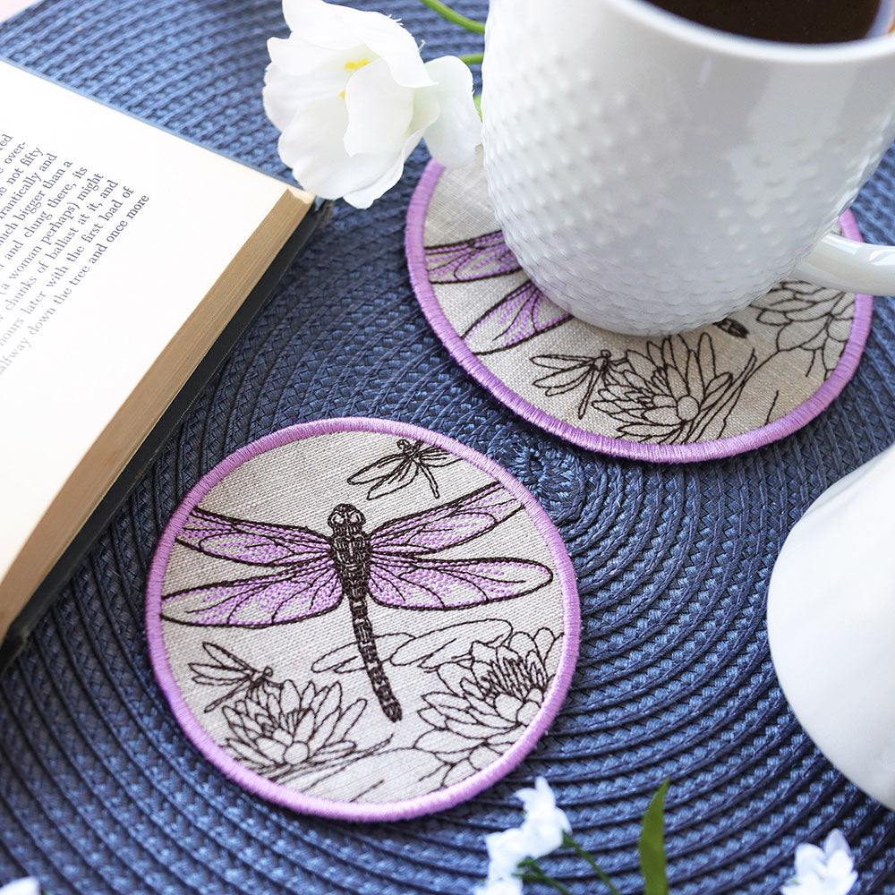 Garden of Inspiration Dragonfly Coaster (In-the-Hoop)