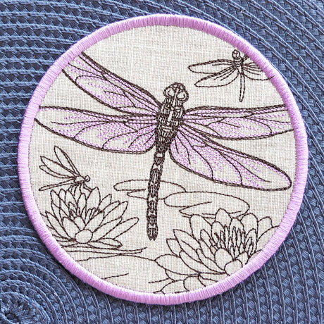 Garden of Inspiration Dragonfly Coaster (In-the-Hoop)