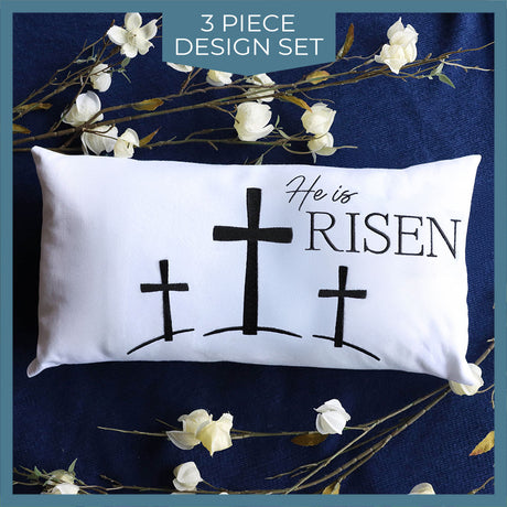 He Is Risen Cross Scene Set
