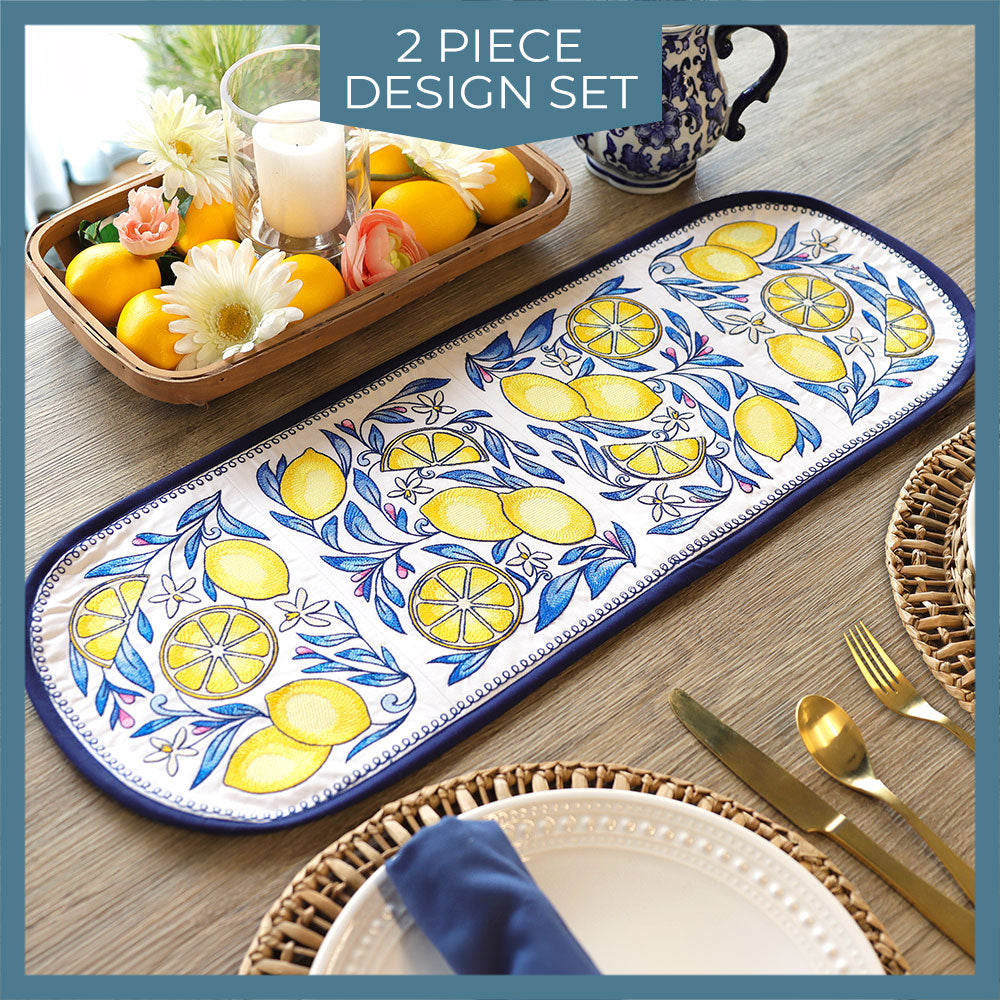 Summer Lemon Table Runner Set
