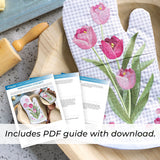 Truly Tulip Oven Mitt Set