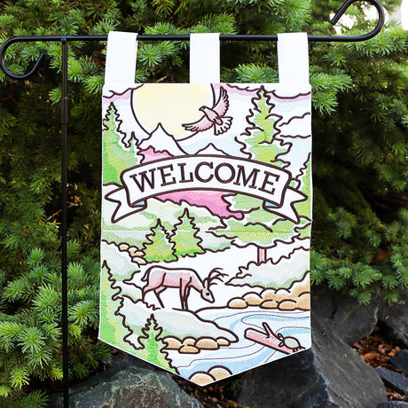 Welcome Northwoods Garden Flag