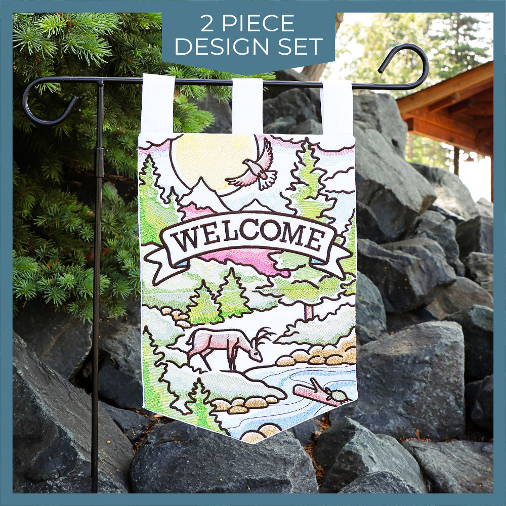 Welcome Northwoods Garden Flag