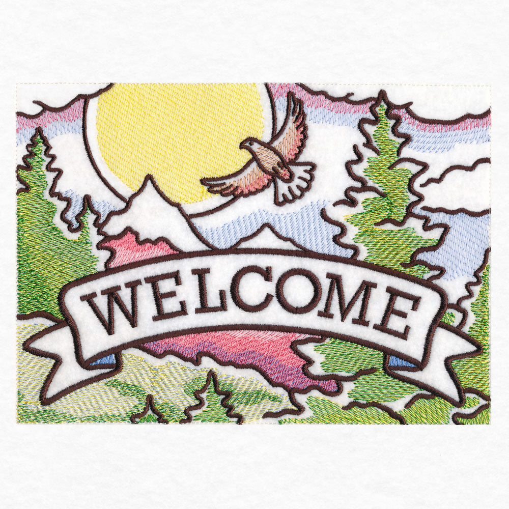 Welcome Northwoods Garden Flag
