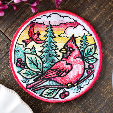 Flora & Fauna Trivet - Cardinal (In-the-Hoop)