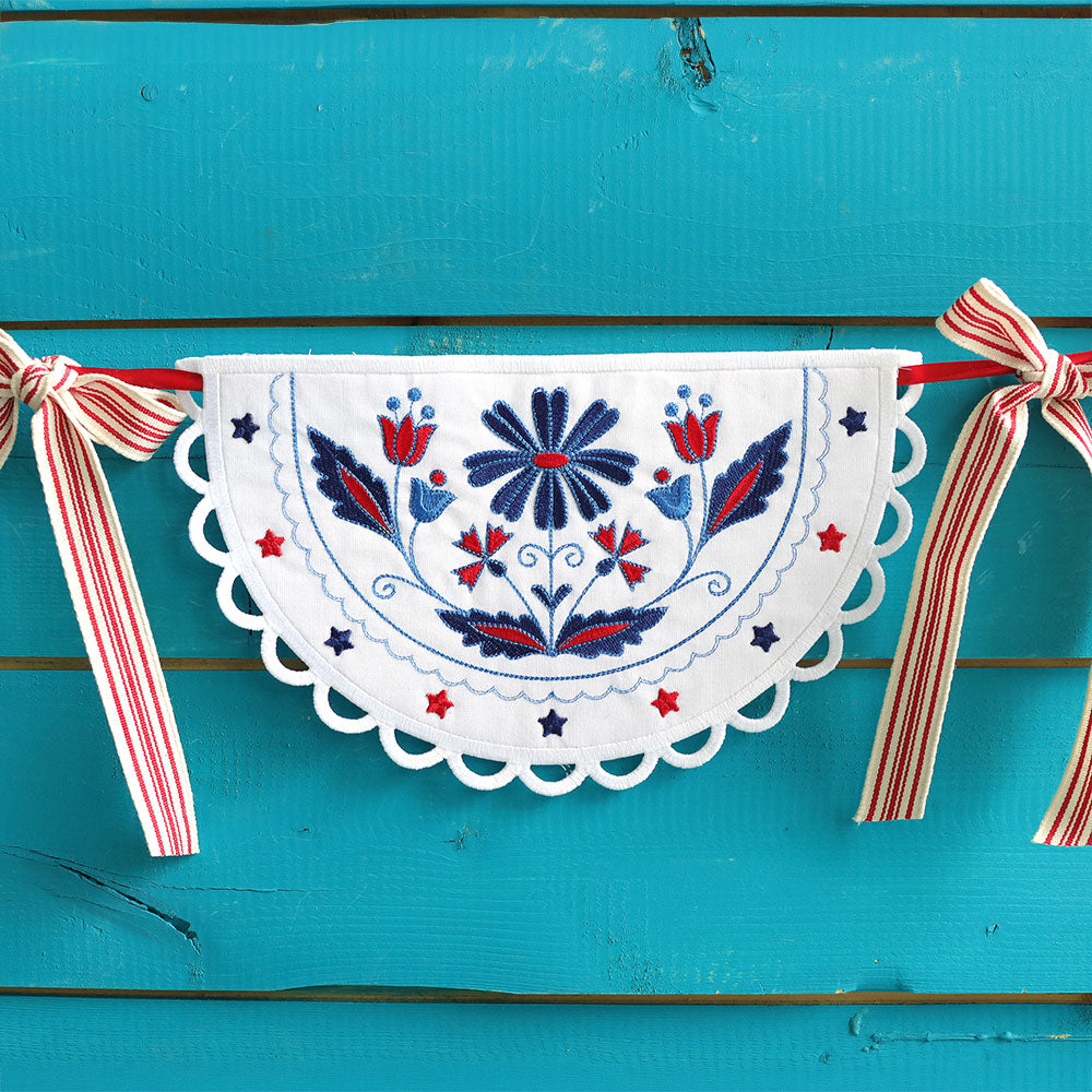 Americana Half Circle Bunting (In-the-Hoop)
