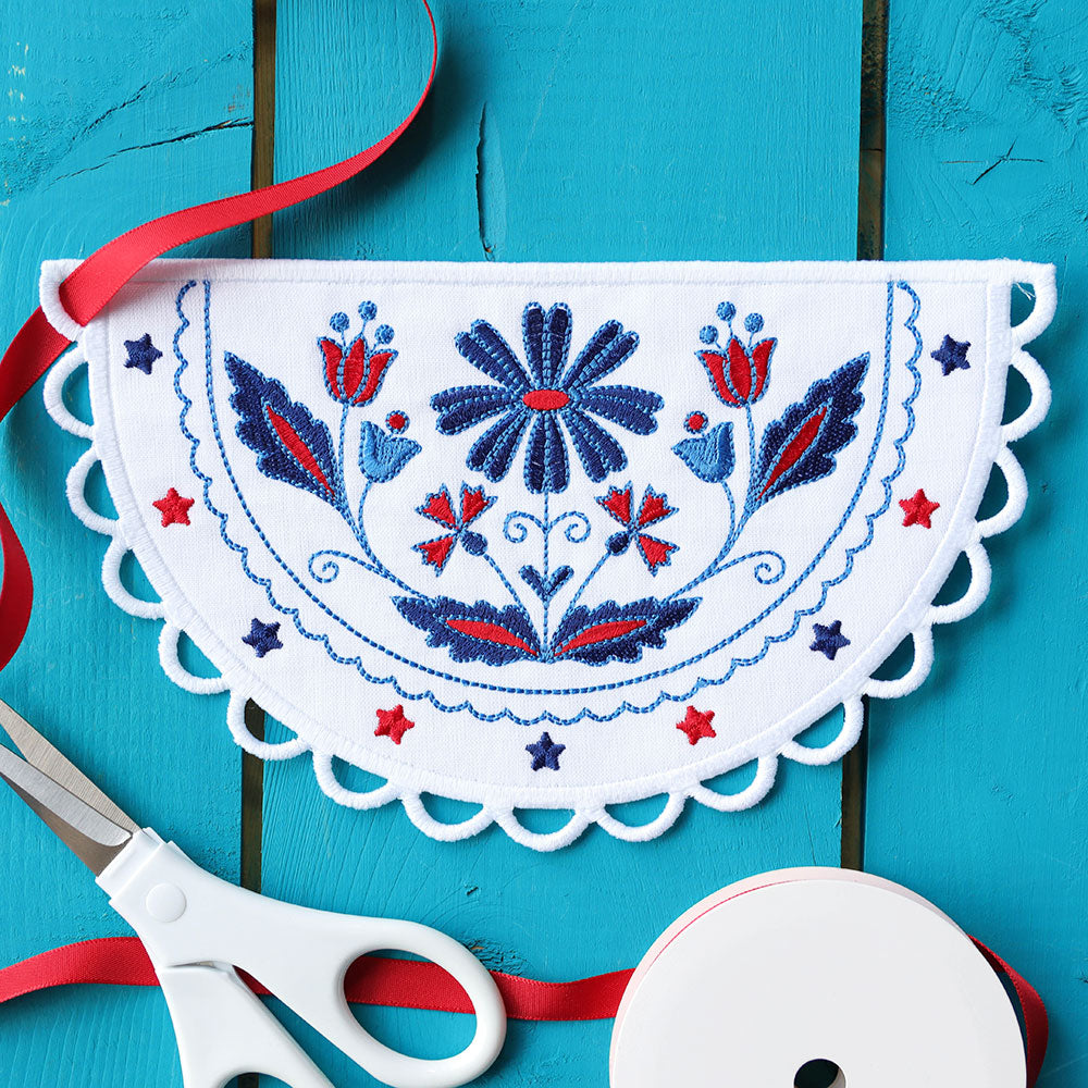 Americana Half Circle Bunting (In-the-Hoop)