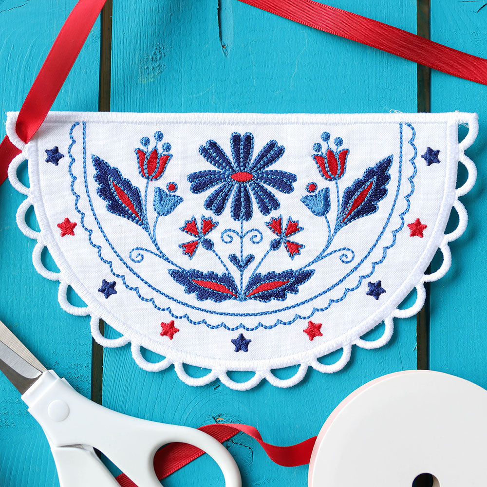 Americana Half Circle Bunting (In-the-Hoop)