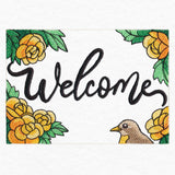 Welcome Robin Garden Flag