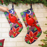 Christmas Night Cardinal Stocking Set