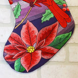 Christmas Night Cardinal Stocking Set