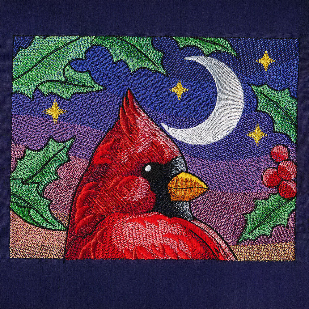 Christmas Night Cardinal Stocking Set