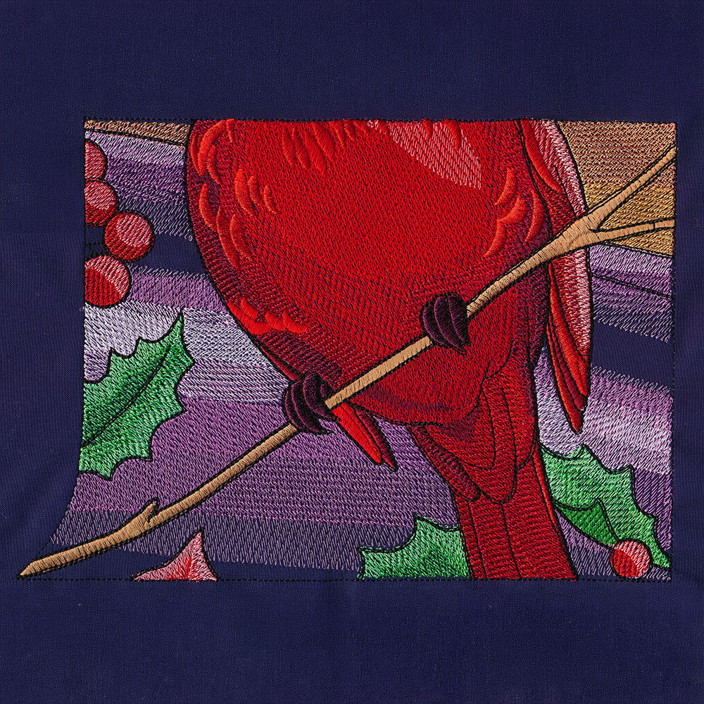 Christmas Night Cardinal Stocking Set