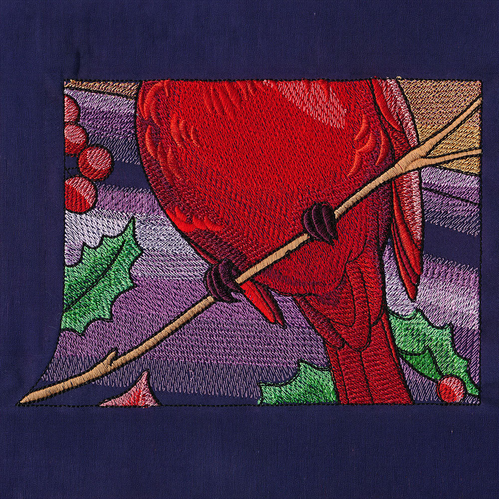Christmas Night Cardinal Stocking Set