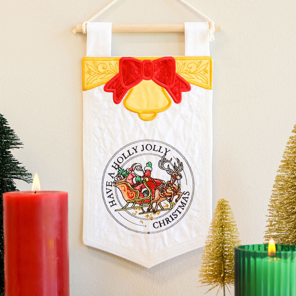 Blank Christmas Bell Banner