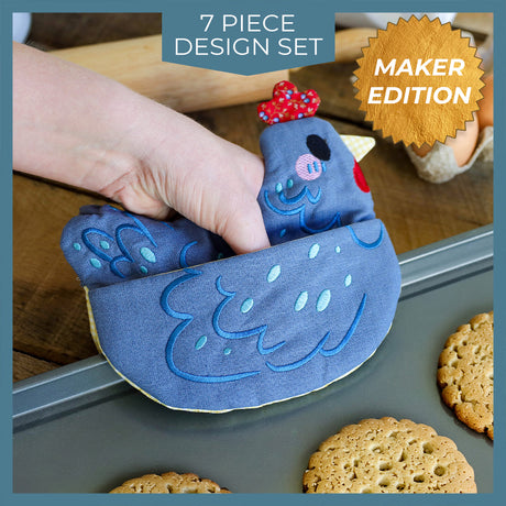 Chicken Two Pocket Potholder (In-the-Hoop)