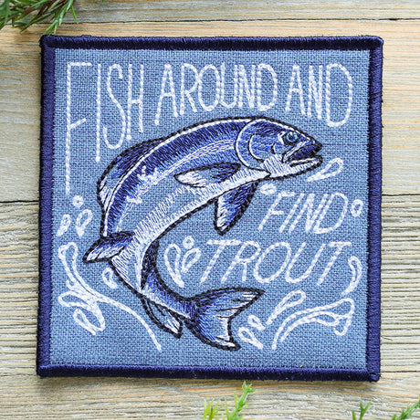 Fish Around and Find Trout Coaster (In-the-Hoop)