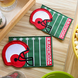 Football Helmet Mug Rug (In-the-Hoop)