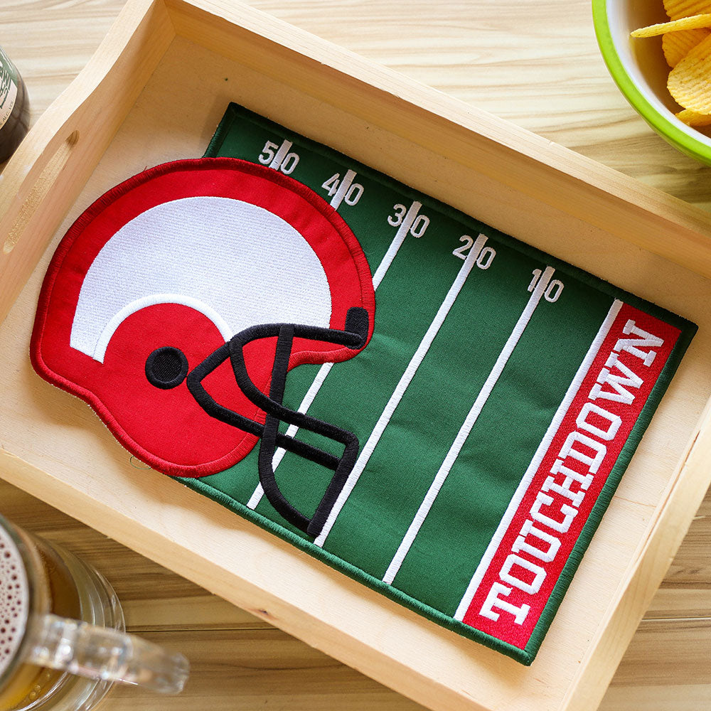 Football Helmet Mug Rug (In-the-Hoop)