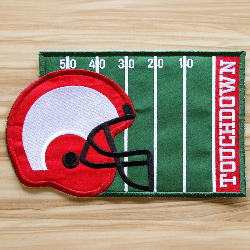Football Helmet Mug Rug (In-the-Hoop)