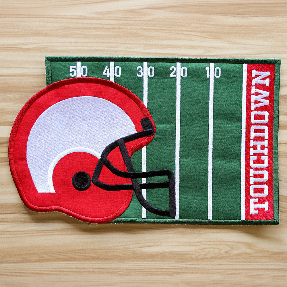 Football Helmet Mug Rug (In-the-Hoop)