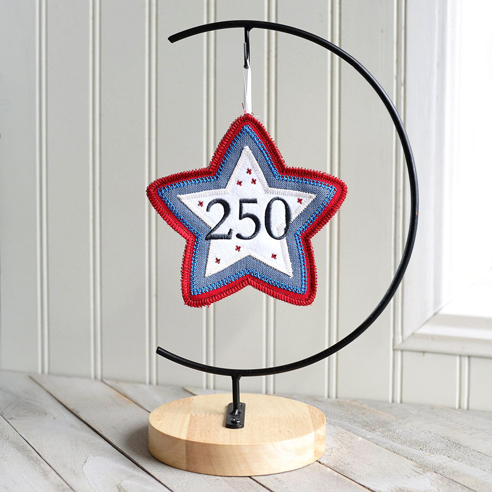 America 250th Anniversary Star Ornament (In-the-Hoop)