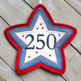 America 250th Anniversary Star Ornament (In-the-Hoop)