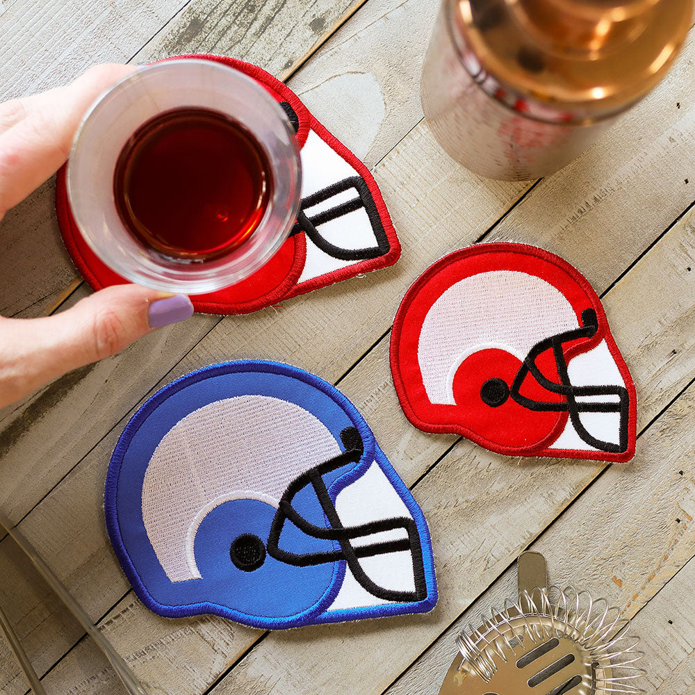 Football Helmet Coaster (In-the-Hoop)