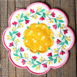 Floral Flair Candle Mat (In-the-Hoop)