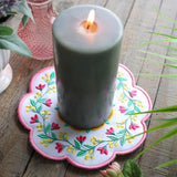 Floral Flair Candle Mat (In-the-Hoop)