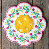 Floral Flair Candle Mat (In-the-Hoop)
