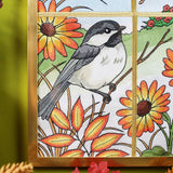 Autumn Chickadees Panel Scene