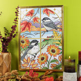 Autumn Chickadees Panel Scene