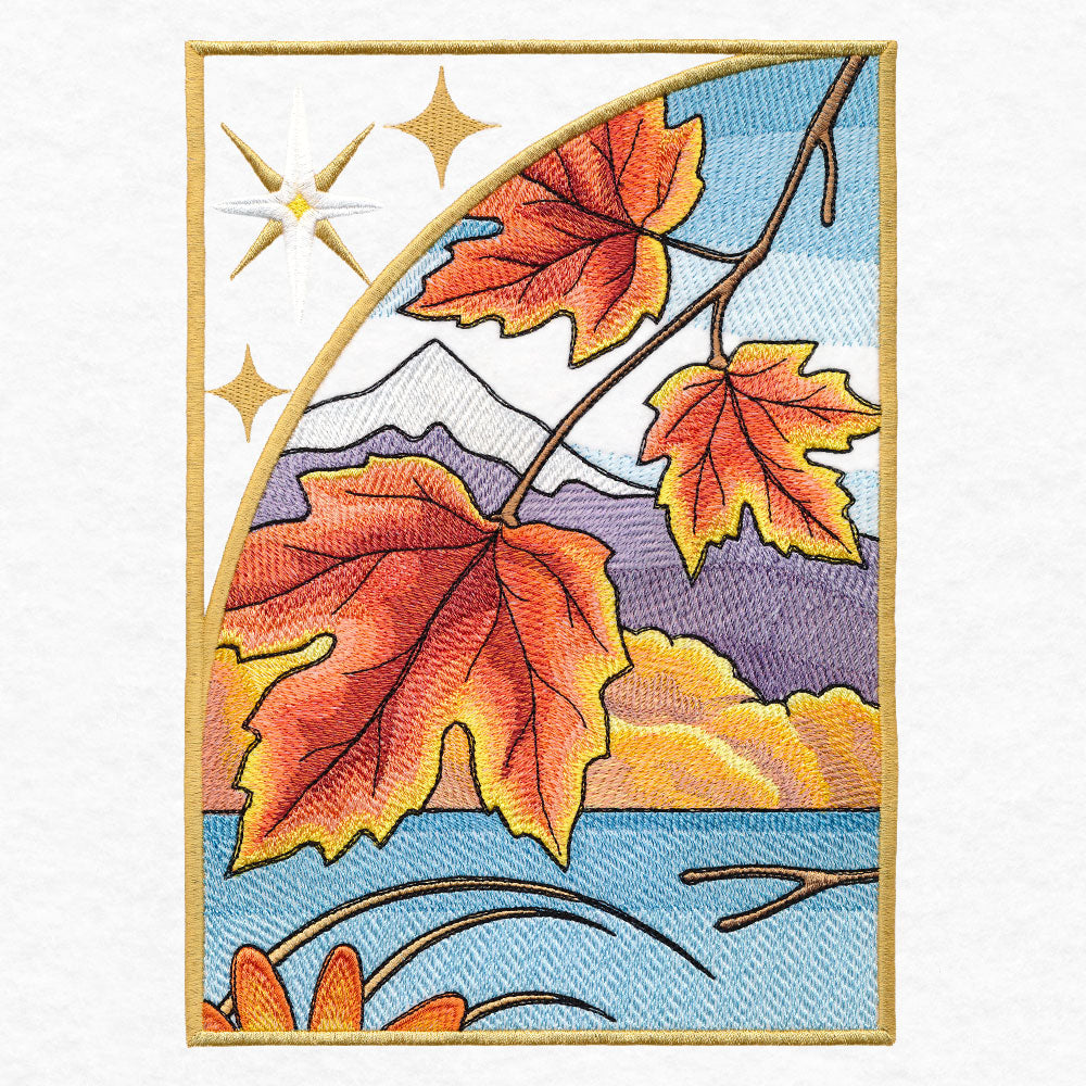 Autumn Chickadees Panel Scene