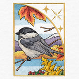 Autumn Chickadees Panel Scene