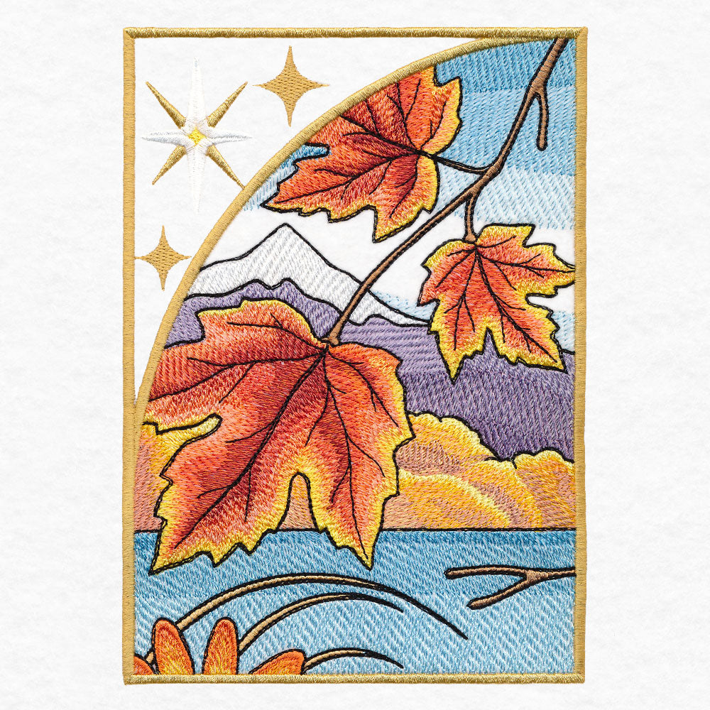 Autumn Chickadees Panel Scene