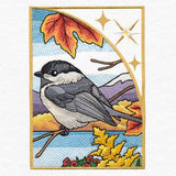 Autumn Chickadees Panel Scene