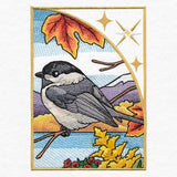 Autumn Chickadees Panel Scene